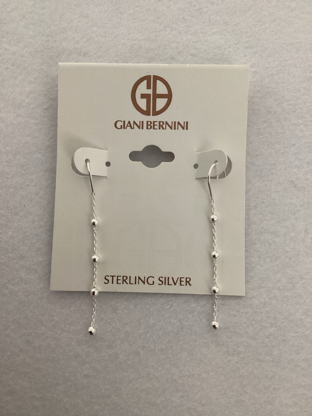 Giani Bernini Sterling Silver Drop Chain Earrings -p